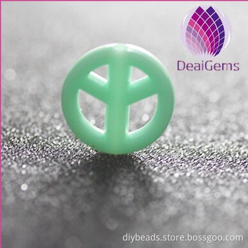 15mm round flat piece mix color acrylic loose beads